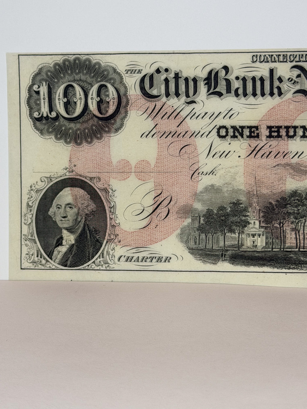 1800's City Bank of New Haven $100 Note