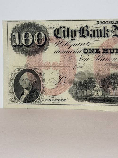 1800's City Bank of New Haven $100 Note