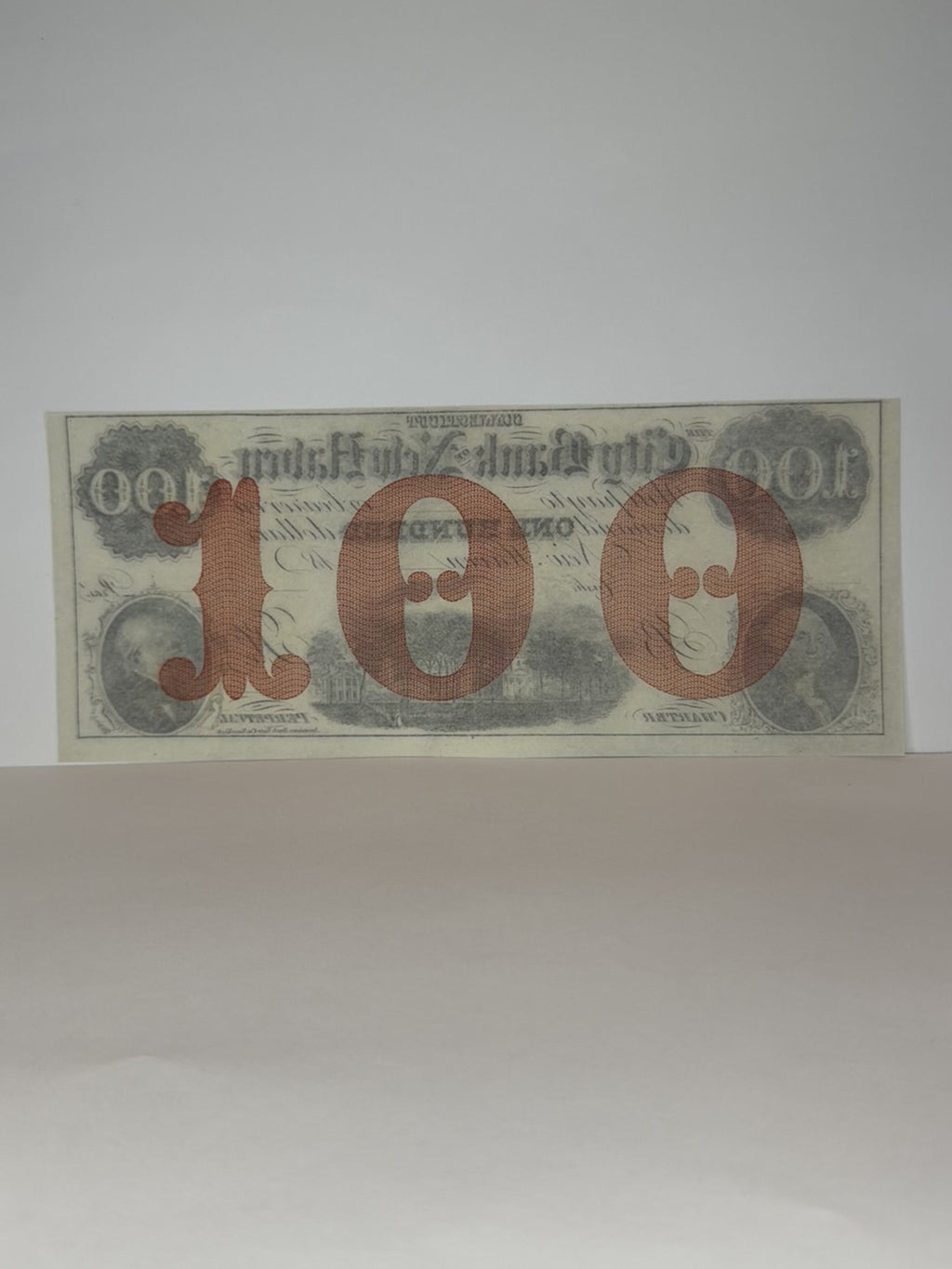 1800's City Bank of New Haven $100 Note